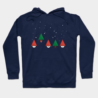 Christmas Tree Rocket and Curious Santa Claus Hoodie